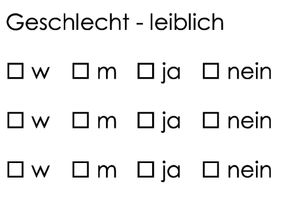 Screenshot of a PDF formular, asking for the &quot;Geschlecht - leiblich&quot; (German). This can be roughly translated to &quot;physical gender&quot;. The following options are available: m, w, yes and no.